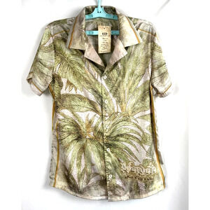 NWT Verdette NewYork le passion short sleeve shirt Sz S designer Beach soft $140